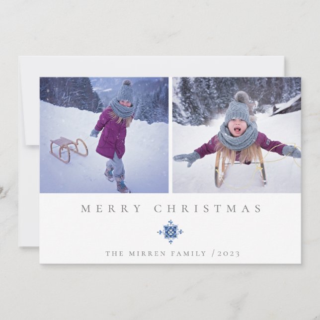 Festividades Cartão com fotos Floral de Férias Holandês (Frente)