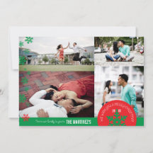 cartão com fotos Foto Floco de Neve 5x7 4