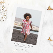 Cartão com fotos Impressão de Natal Feliz Clássico