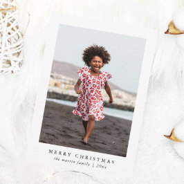 Festividades Cartão com fotos Impressão de Natal Feliz Clássico