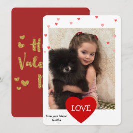 Festividades cartão com fotos moderno do dia de os namorados, n