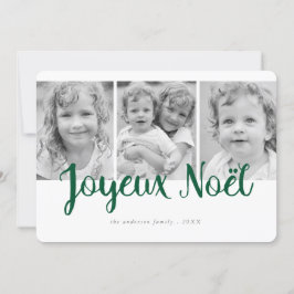 Festividades Cartão com fotos moderno do feriado de Joyeux Noel