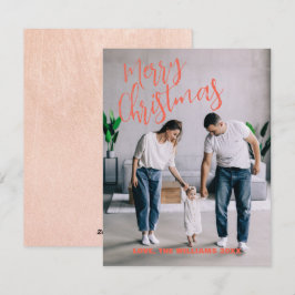 Festividades Cartão com fotos Moderno Minimalista da Família de