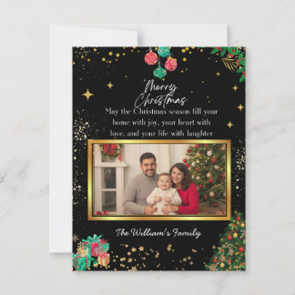 Festividades Cartão com fotos Personalizado de Desejo de Natal