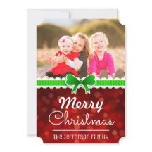 Cartão com fotos Personalizado de Natal da Faixa V