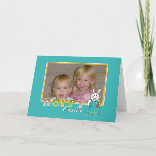 Festividades Cartão com fotos Personalizado de Páscoa Hoppy