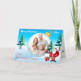 Festividades Cartão com fotos personalizado dos enfeites de