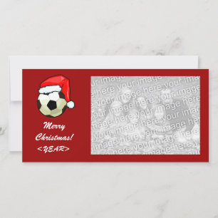 Festividades Cartão com fotos - Soccerball de Natal