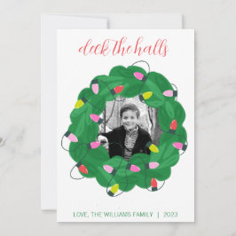 Festividades Cartão com fotos Wreath de Natal
