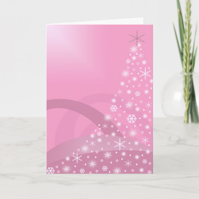 Festividades Cartão cor-de-rosa de incandescência do feriado da (Frente)