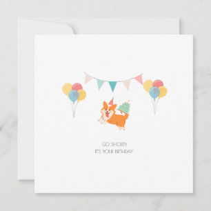 FESTIVIDADES CARTÃO CORGI DE ANIVERSÁRIO FELIZ