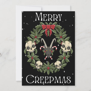 Festividades Cartão Creepmas de feliz