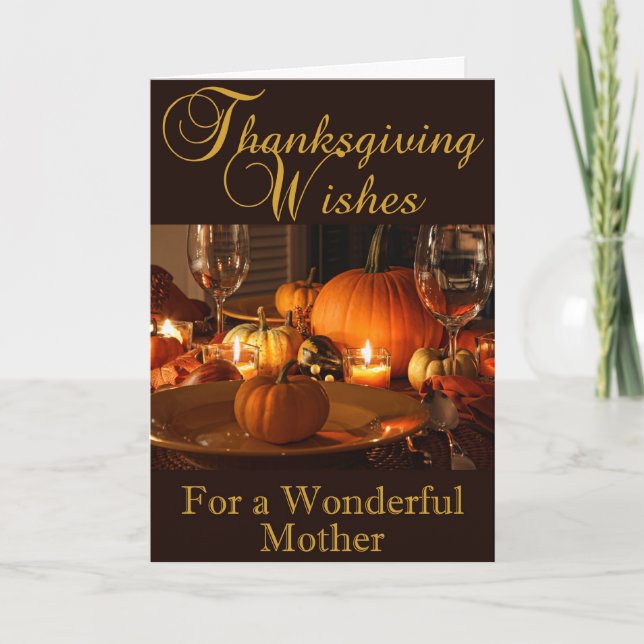 Festividades Cartão da acção de graças para a mãe (Frente)