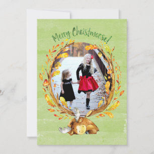 Festividades Cartão da aguarela de Christmoose
