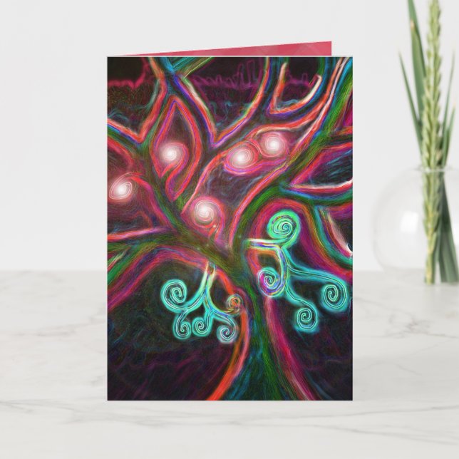 Festividades Cartão da árvore de Natal (Frente)