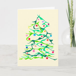 Festividades Cartão da árvore de Natal dos Arty com envelope
