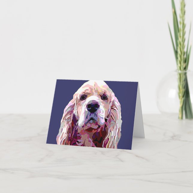 Festividades Cartão da atitude de cocker spaniel (Frente)