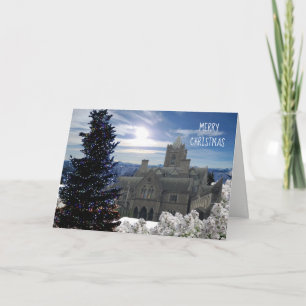 Festividades Cartão da Catedral Histórica e Árvore de Natal