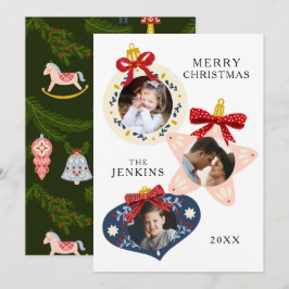 Festividades Cartão da família de fotos Elegante Feliz Natal 3