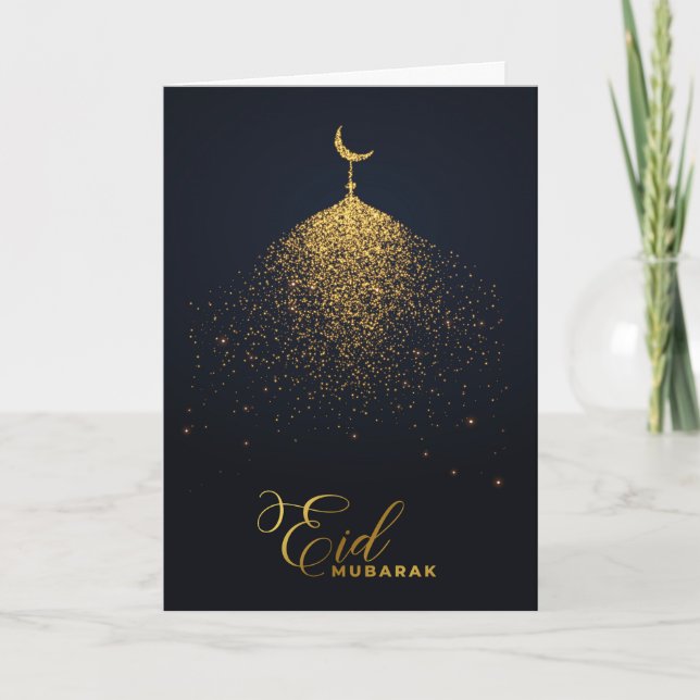 Festividades Cartão da mesquita do brilho da faísca de Eid (Frente)