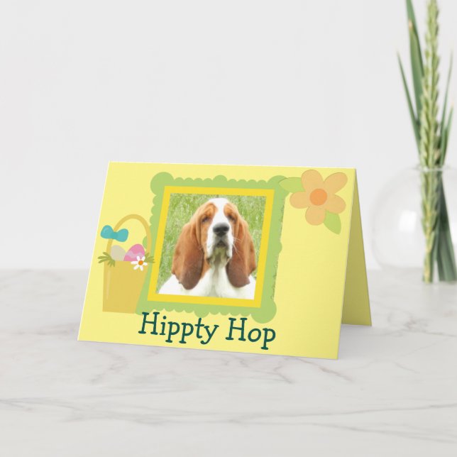 Festividades Cartão da páscoa de Basset Hound (Frente)