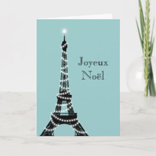 Festividades Cartão da Torre Eiffel de Férias turquesa