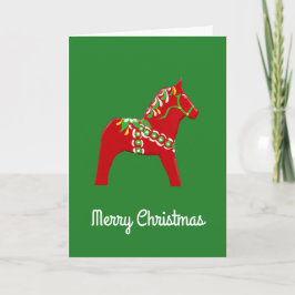 Festividades Cartão Dala Horse de Natal