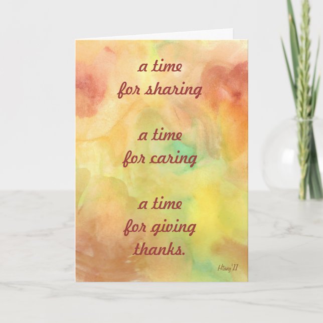 Festividades cartão de ação de graças (Frente)