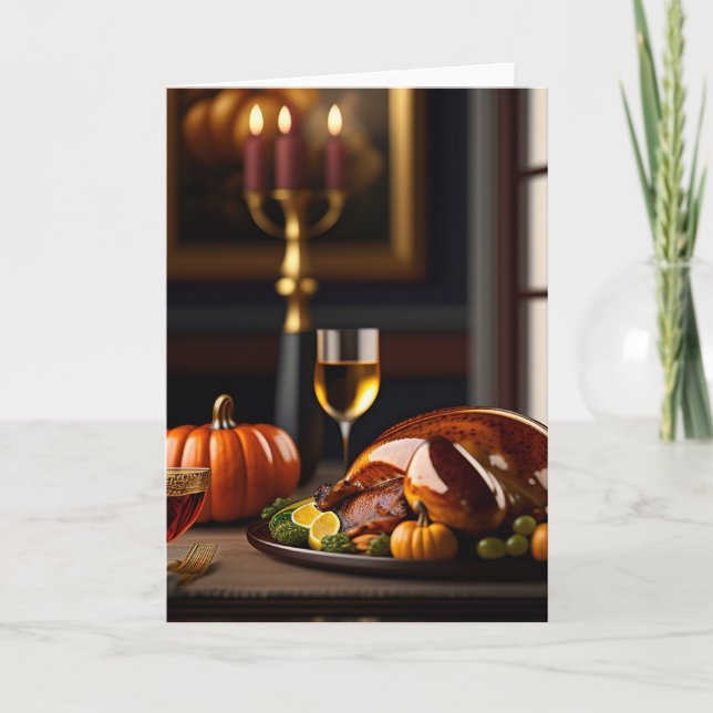 Festividades Cartão de Ação de Graças (Frente)