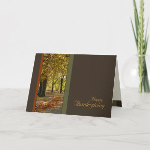 Festividades Cartão de Ação de Graças das Árvores do outono