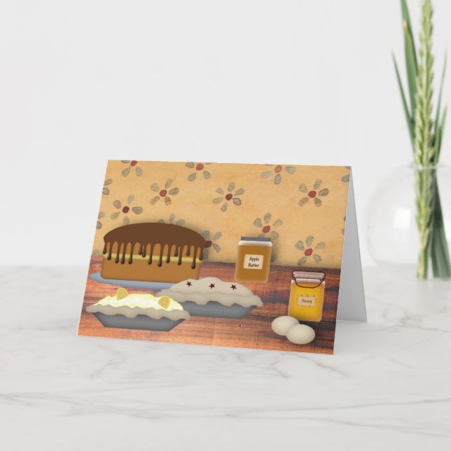Festividades Cartão de Ação de Graças de Desserts (Frente)