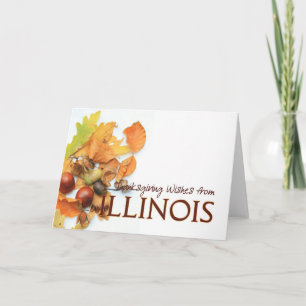 Festividades Cartão de Ação de Graças de Illinois