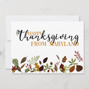 Festividades Cartão de Ação de Graças de Maryland Fall Foliage
