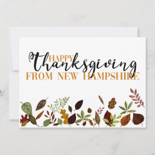 Festividades Cartão de Ação de Graças de New Hampshire Fall Fol