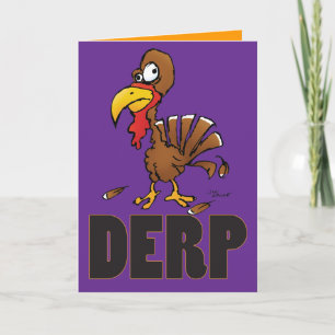 Festividades Cartão de Ação de Graças Derp Turkey