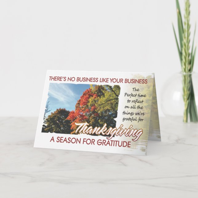 Festividades Cartão de Ação de Graças do Cliente 1 (Frente)