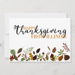 Festividades Cartão de Ação de Graças do Illinois Fall Foliage