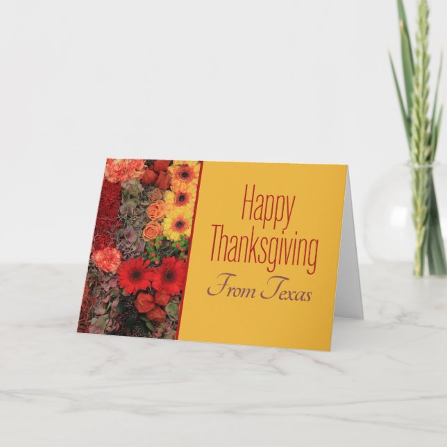 Festividades Cartão de Ação de Graças do Texas (Frente)