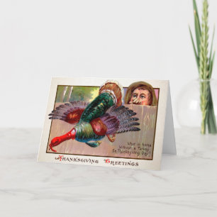 Festividades Cartão de Ação de Graças Odd Vintage