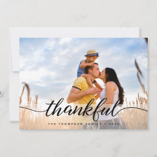 Festividades Cartão de Ação de Graças Personalizado com Foto e 