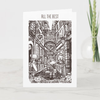 Festividades Cartão de adeus - divisa da cidade