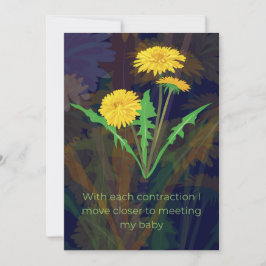 Festividades Cartão de afirmação de parto com flores