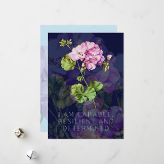 Festividades Cartão de afirmação de parto com flores