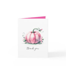 Cartão de Agradecimento de Aquarela de Outono
