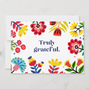 Festividades Cartão de Agradecimento Floral para Cuidadores de