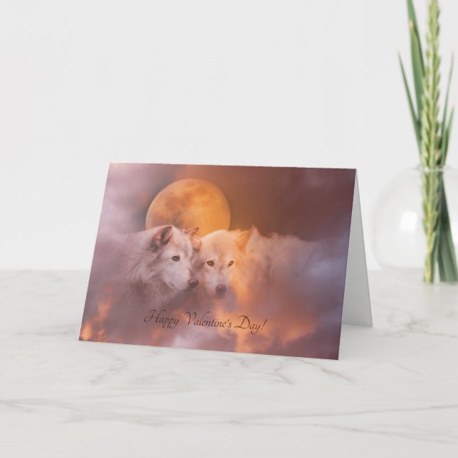 Festividades Cartão de Alma Dia de os namorados de Dois Lobos (Frente)