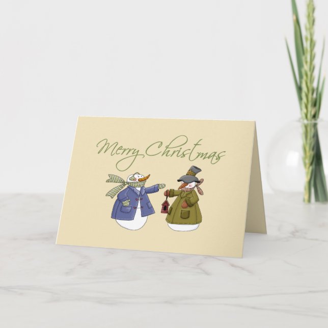 Festividades Cartão de Amigos da Neve de Natal (Frente)