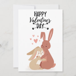 Festividades Cartão de amor bonito de coelhinho para Dia de os 