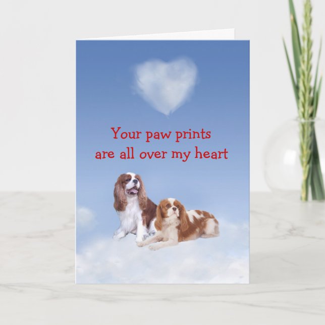 Festividades Cartão de Amor Cavalier King Charles Puppy (Frente)