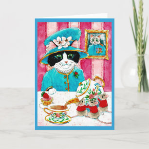 Festividades Cartão de Amor de Aniversário de Rato de Gato Boni